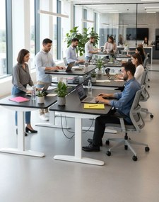 Grospol - Nastaviteľný písací stôl Alto 102 White 120 cm