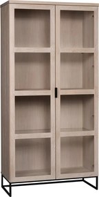 Vitrína z dubového dreva v prírodnej farbe 95x195 cm Everett - Rowico