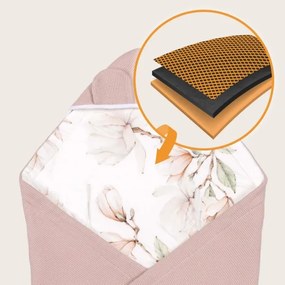 Lionelo - Zavinovačka do autosedačky TRAVEL SWADDLE 90x90 cm Béžová Magnólia
