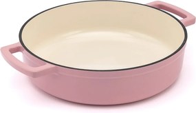 Elmich Smaltovaný liatinový nízky hrniec Ember 28 cm ružový