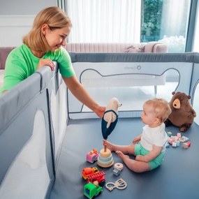 Lionelo - Hracia ohrádka WILLOW šedá