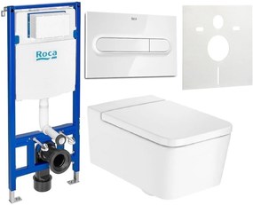 Set WC misa Roca Inspira A346537S00, podomietková konštrukcia Roca Duplo A890070020, A80153200B, A890195000, A890063000