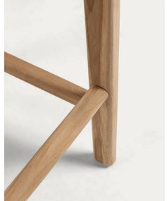 Barová stolička z imitácie kože v prírodnej farbe (výška sedadla 67 cm) Calixta – Kave Home