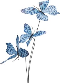 Dekoračná vetvička s modrými motýlikami Butterfly - 10*10*65 cm