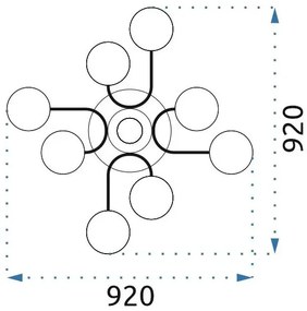 Stropné svietidlo APP532-8C šedé