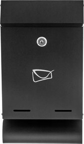 LEAN Poštová schránka, pozinkovaná oceľ 32,5x22,5x9,5cm - čierna