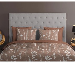 Hnedé bavlnené obliečky na jednolôžko/predĺžené 140x220 cm Rav – Good Morning