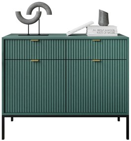Komoda CORA zelená 104 cm + čierna
