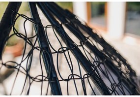 AKCIA Čierne závesné kreslo KOKON bez stojana II. akosť