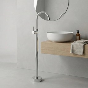 Rea Lungo, voľne stojaca umývadlová batéria, chrómová, REA-B4306