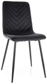 Stolička Daren Velvet čierna