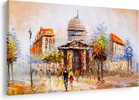 Obraz - Maľovaná mestská pamiatka (90x60 cm)