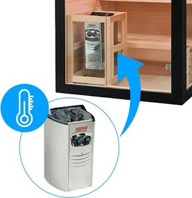 BPS-koupelny Fínska sauna Relax HYD-6717 120x120, 2 osoby