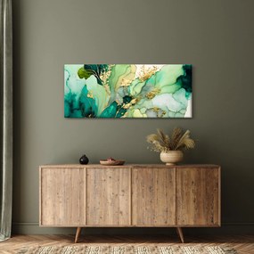 Obraz - Zelená abstrakcia (120x50 cm)