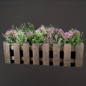 AMADEA Drevený obal na kvetináč tmavý, 62x21,5x18cm Český výrobok