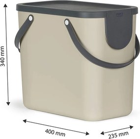 Kôš na triedený odpad ALBULA cappuccino 25 l