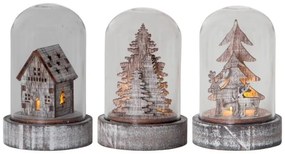 Eglo 410046 - SADA 3x LED Vianočná dekorácia KUPOL 1xLED/0,06W/1xCR2032 hnedá