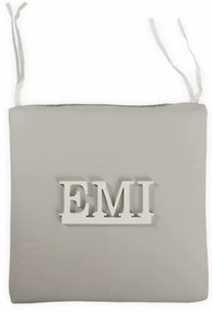 Sedák na stoličku svetlo sivý 40x40 cm EMI