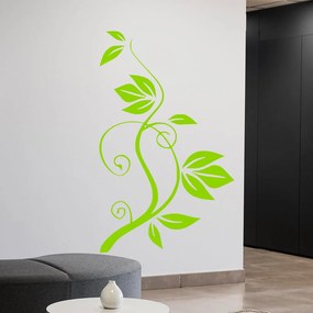 Veselá Stena Samolepka Ťahajúca sa kvetina Farba: zelená, Veľkosť: 60 x 37 cm
