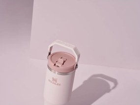Svetloružová termoska z nehrdzavejúcej ocele 410 ml IceFlow™ Flip Straw 2.0 Tumbler Rose Quartz – Stanley