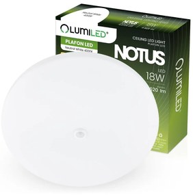 LED stropné svietidlo NOTUS 18W Round Motion Sensor 33 cm LUMILED