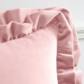 Zamatový dekoračný vankúš 43x43 cm Velvet Double Frill – Catherine Lansfield