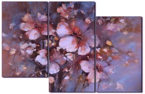 Obraz na plátne - Kvet mandlí, reprodukcia ručnej maľby 1273FD (135x90 cm)
