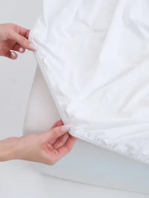 Jersey plachta s elastanom Deluxe 160 × 200 cm – biela