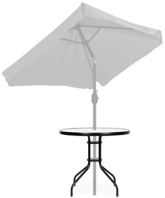 Okrúhly záhradný stôl 80 cm sklenený