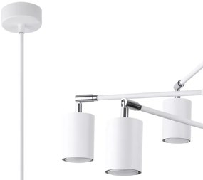 Sollux SL.1206 - Luster na lanku LEMMI 6xGU10/10W/230V biela