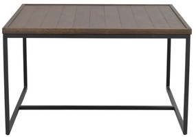 Tmavohnedý konferenčný stolík s doskou z dubového dreva ø 80 cm Deerfield – Rowico