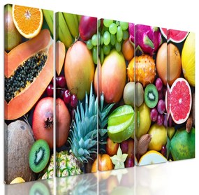 5-dielny obraz ovocie