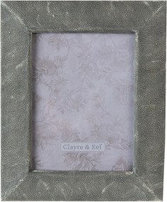 Šedý antik fotorámik s plastickým okrajom - 23*2*28 cm / 15*20 cm