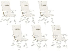 Set 6 ks. vankúšov pre záhradné stoličky TRATORIA (biela). Vlastná spoľahlivá doprava až k Vám domov. 1018838