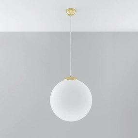 Závesné svietidlo Ugo, 1x biele sklenené tienidlo, (fi 40 cm), g