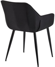 Jedálenská stolička látka Vessa - čierna