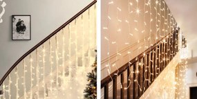 Tutumi Tutumi, LED záves 300 diód 3x3m GL2001, teplé biele svetlo, CHR-00316