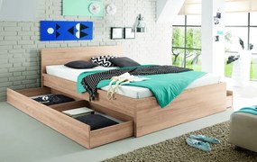 Posteľ Malmö 180x200 cm, dub Sonoma