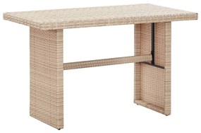 Záhradný stôl, béžový 110x60x67 cm, polyratan