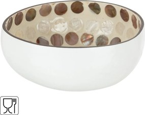 Plastová miska KOKO 13 cm, hnedo-biela