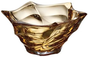 KRIŠTÁĽOVÁ MISKA BOHEMIA FLAMENCO 330 MM JANTÁROVÁ