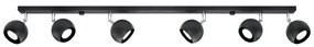 Bodové svietidlo Oculare, 6x čierne kovové tienidlo, (možnosť polohovania)