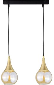 Luster na lanku LACRIMA HONEY 2xE27/60W/230V