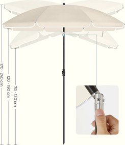 Slnečník SOLARA, Ø200cm, béžová SongmicsHome