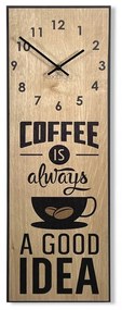 Moderné drevené kuchynské hodiny Coffee Idea
