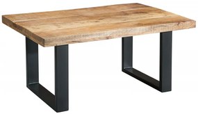 Konferenčný stolík Iron Craft 100 cm mango prírodný rám v tvare U