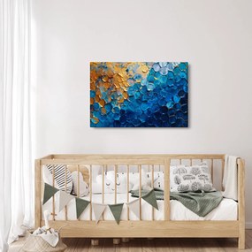 Obraz - Modrozlatá maľba (90x60 cm)
