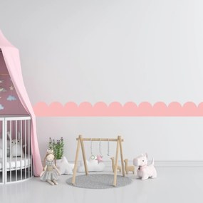 PIPPER. Textilná samolepiaca tapeta - Mini Oblúk - Cukríkovo ružová farba Farba: Bledá