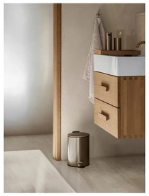 Tmavohnedý nášľapný oceľový odpadkový kôš 3 l Tubo – Blomus