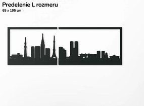 drevko Obraz Tokio panoráma Rozmer obrazu: 29,5 x 89 cm, Farba dekorácie: Čierna